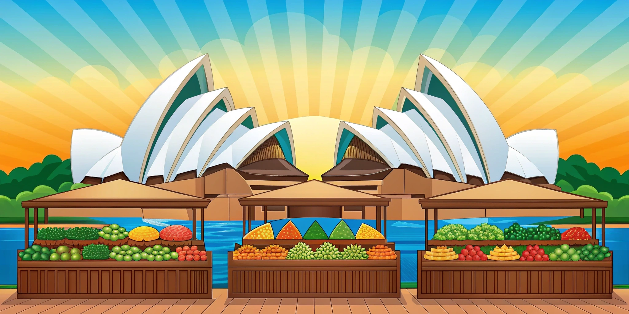 Australian Culinary Landmarks Coloring Collection