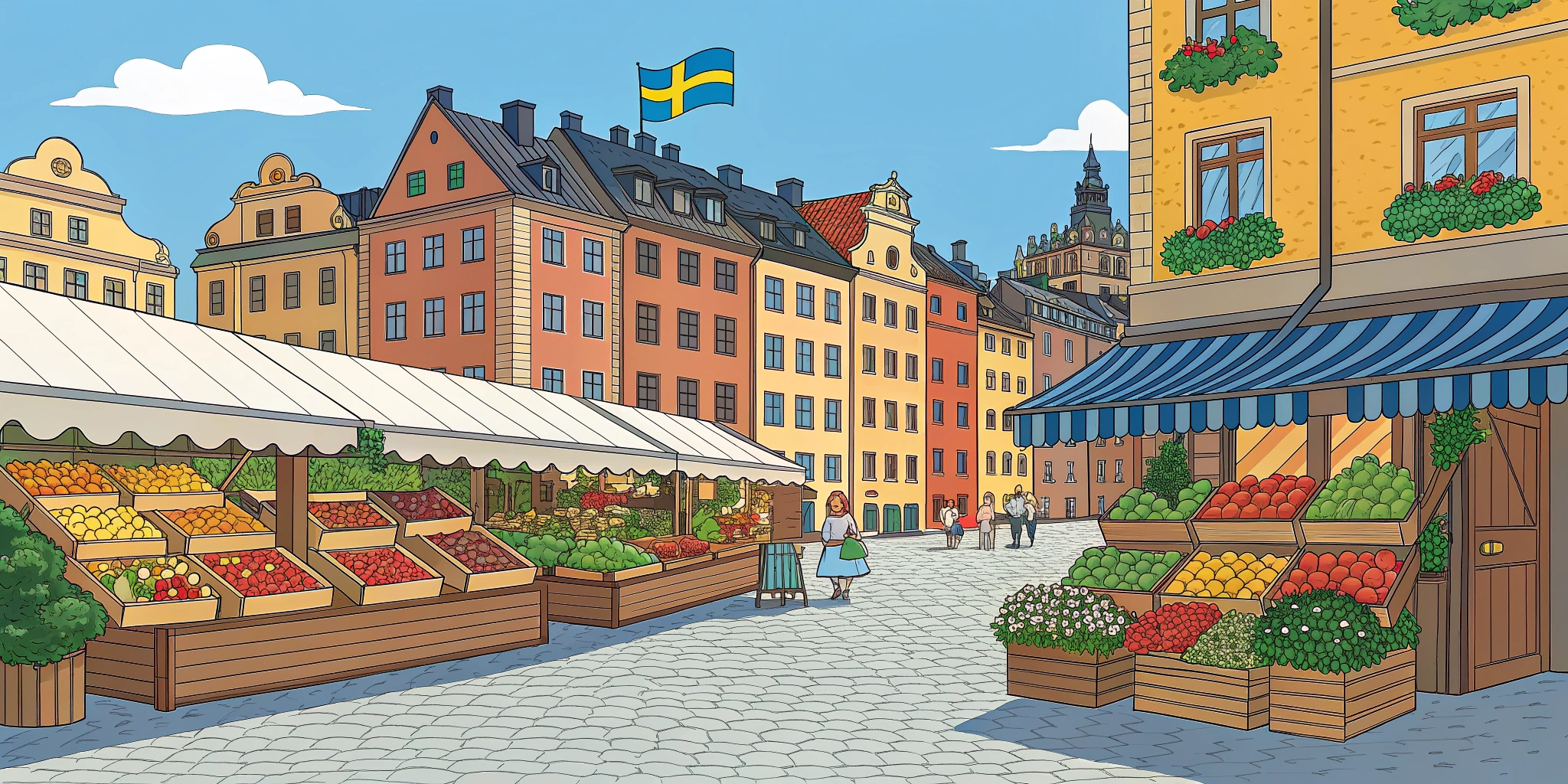 Stockholm Culinary Scene Coloring Pages Collection