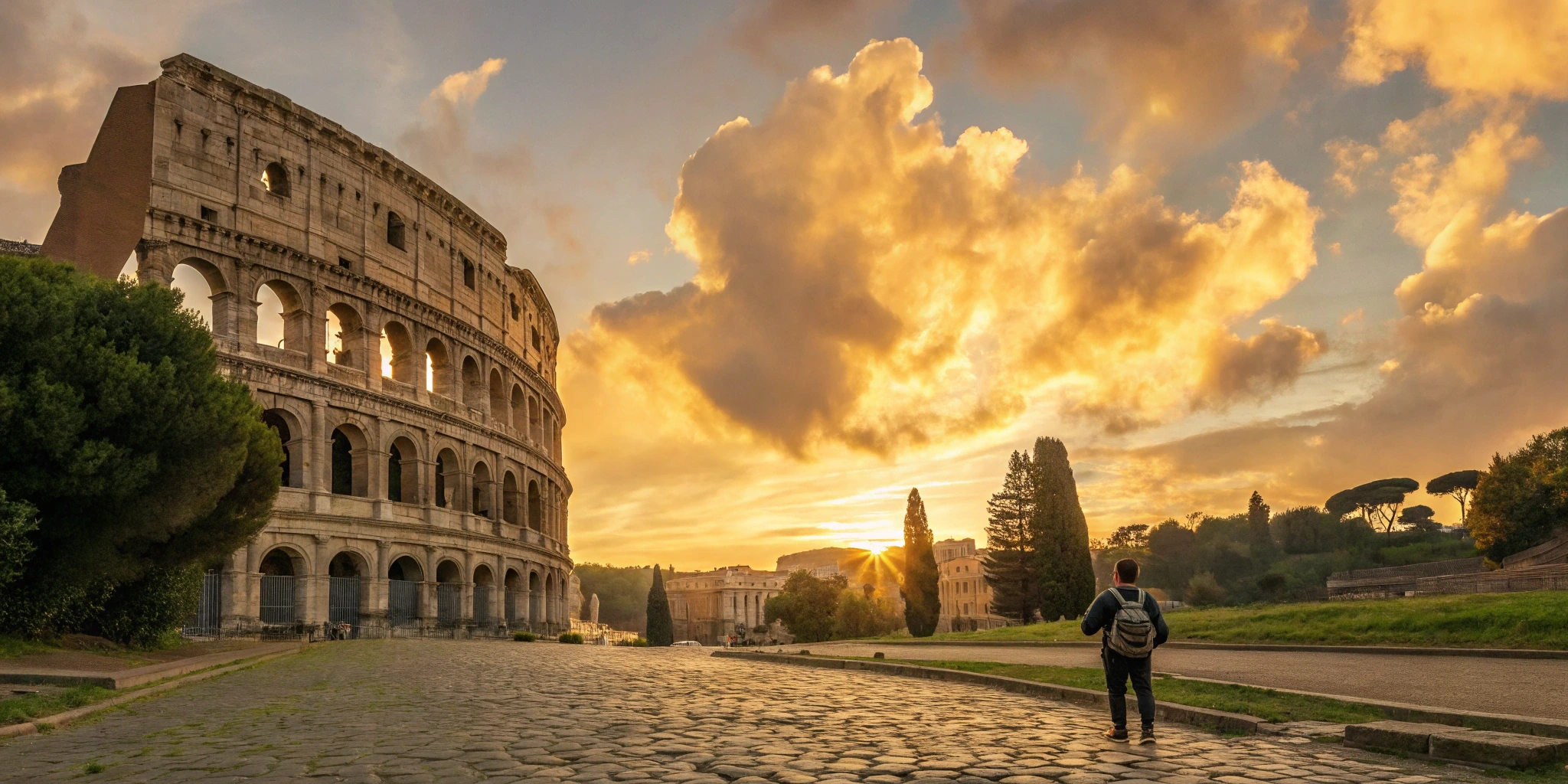 Rome Landmark Recognition Flashcard Set