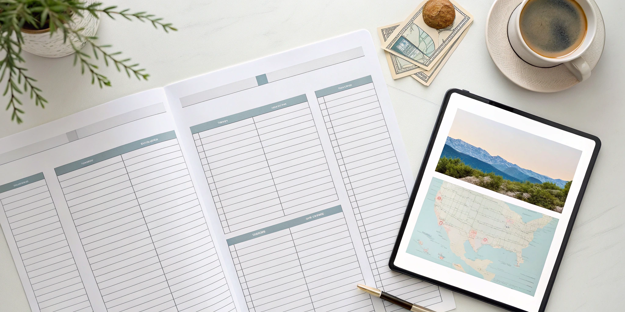 Couples Travel Budget Planning Sheets