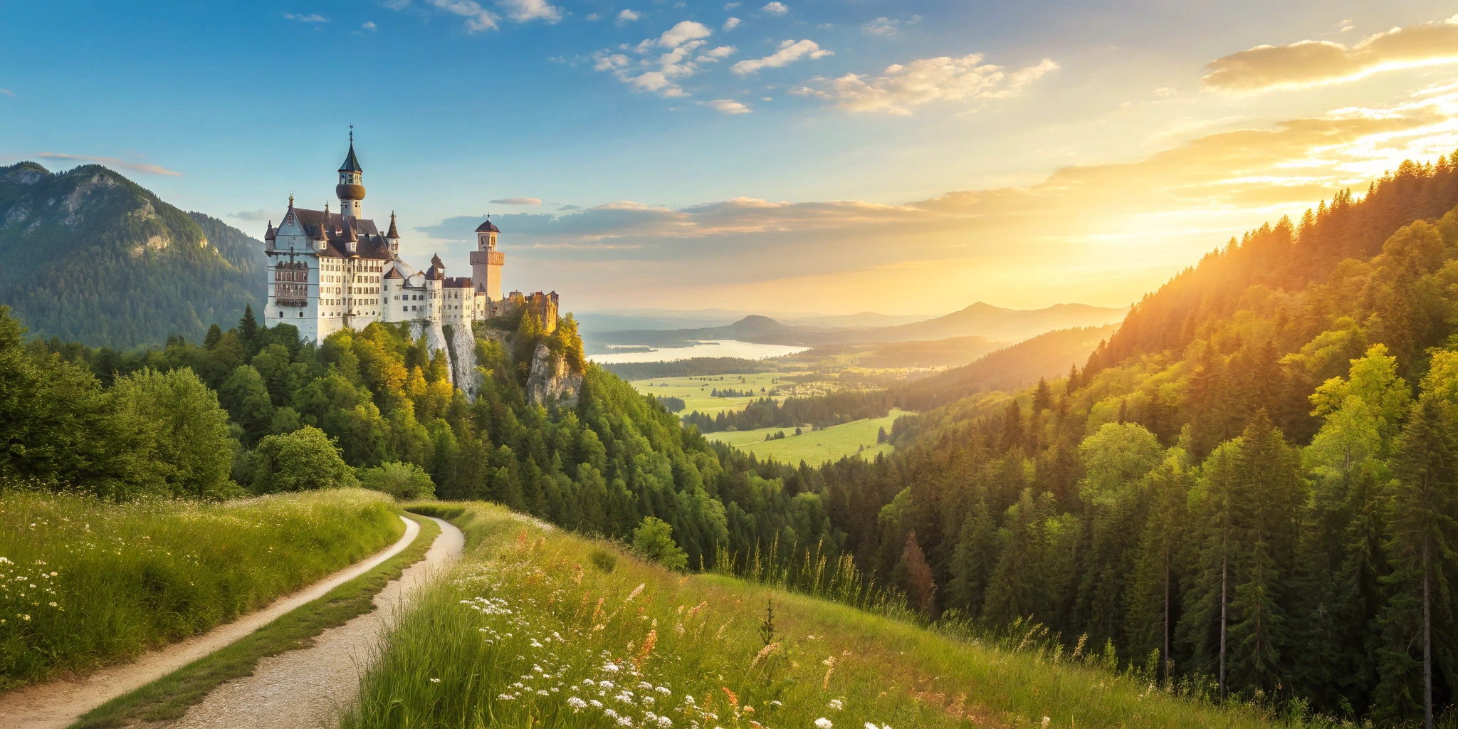 German Adventure Landmark Coloring Collection