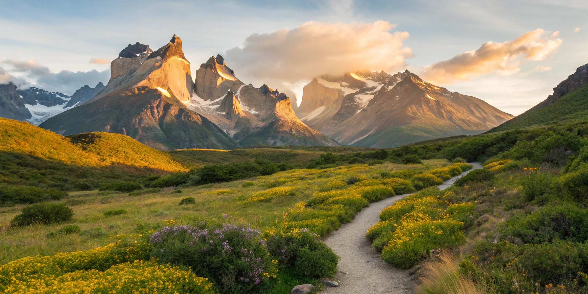 Patagonian Mountain Landscape Art Print Collection