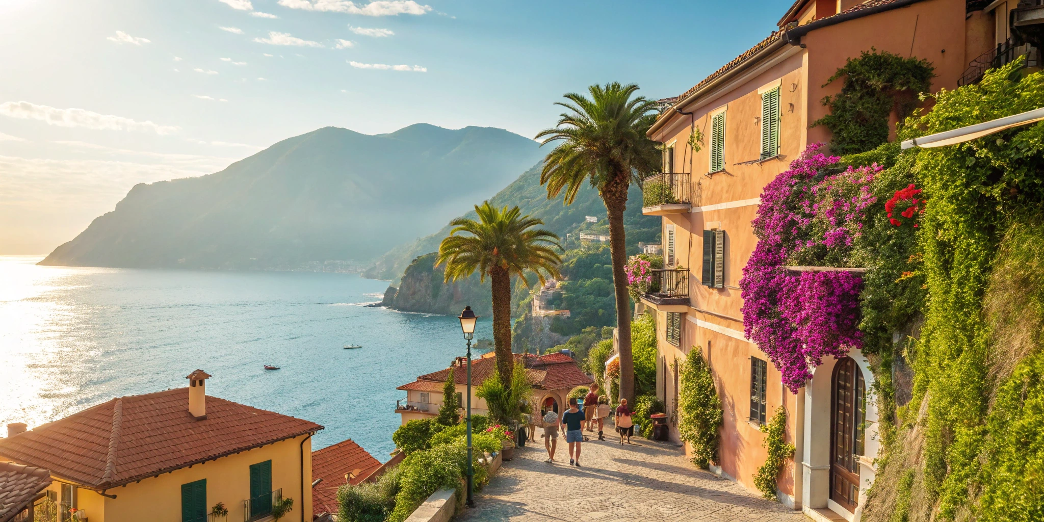 Italian Coastal Town Travel Art Collection