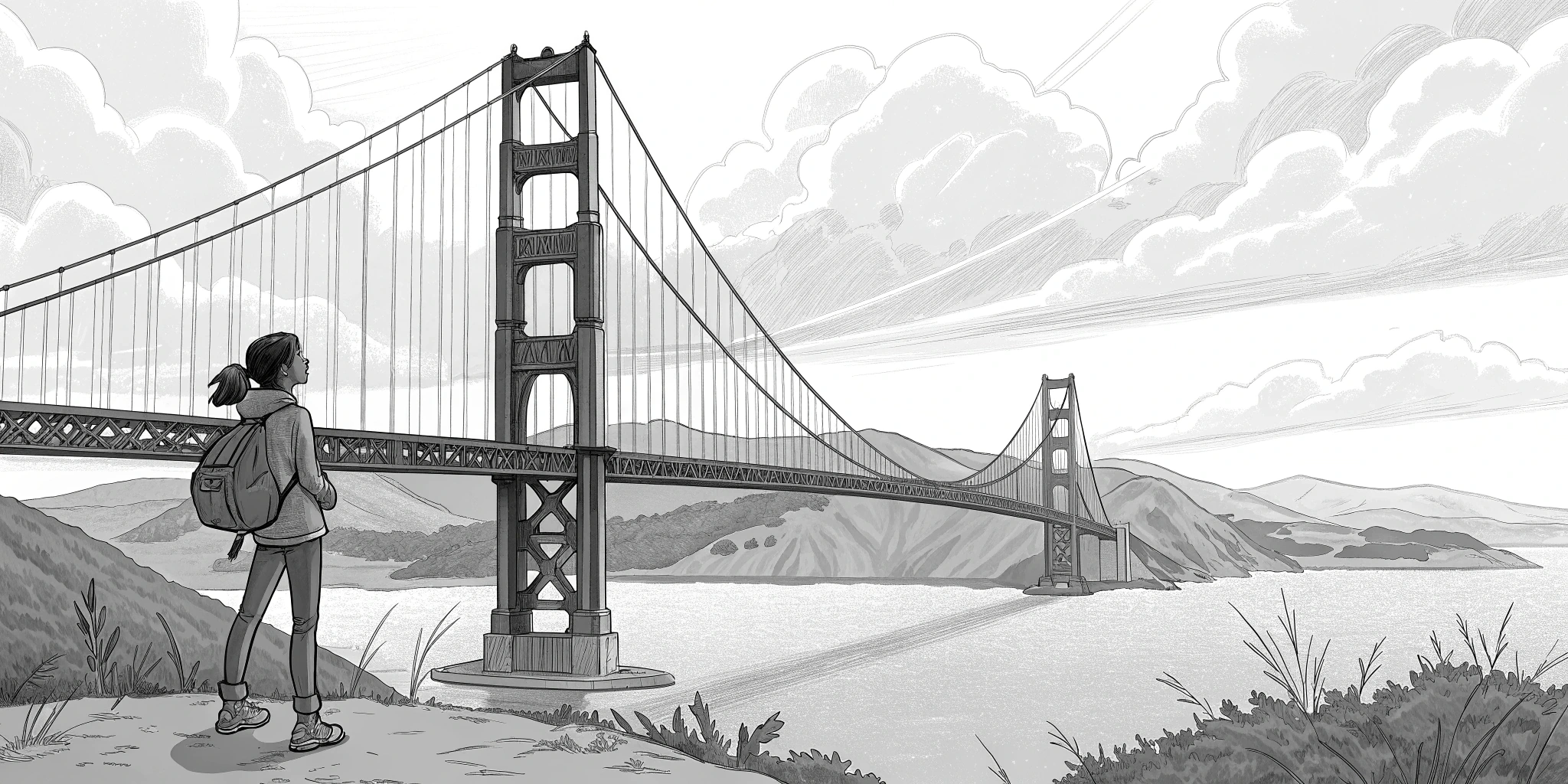 Solo Traveler Landmark Coloring Pages Collection