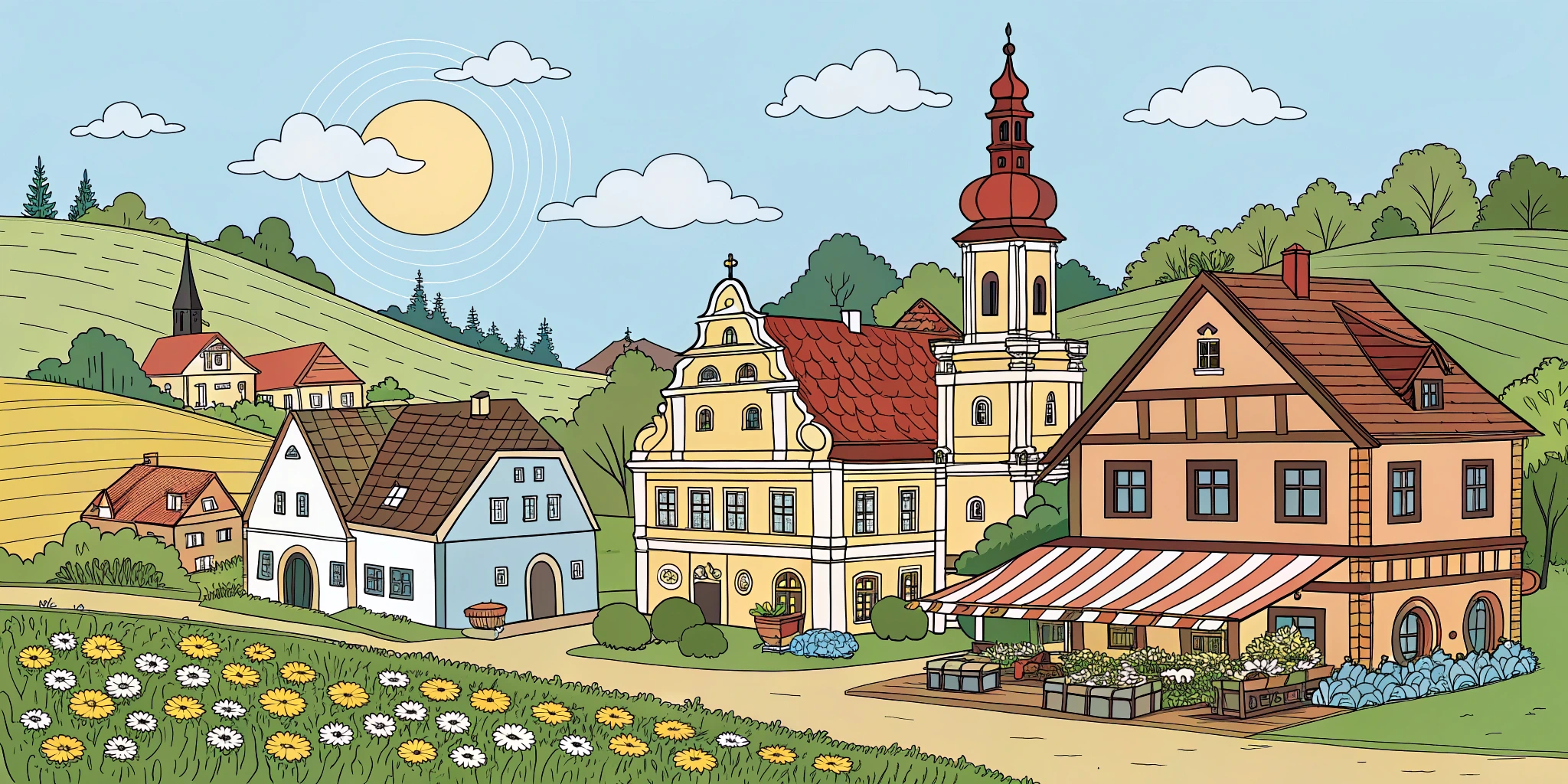 Czech Culinary Landmarks Coloring Book Collection