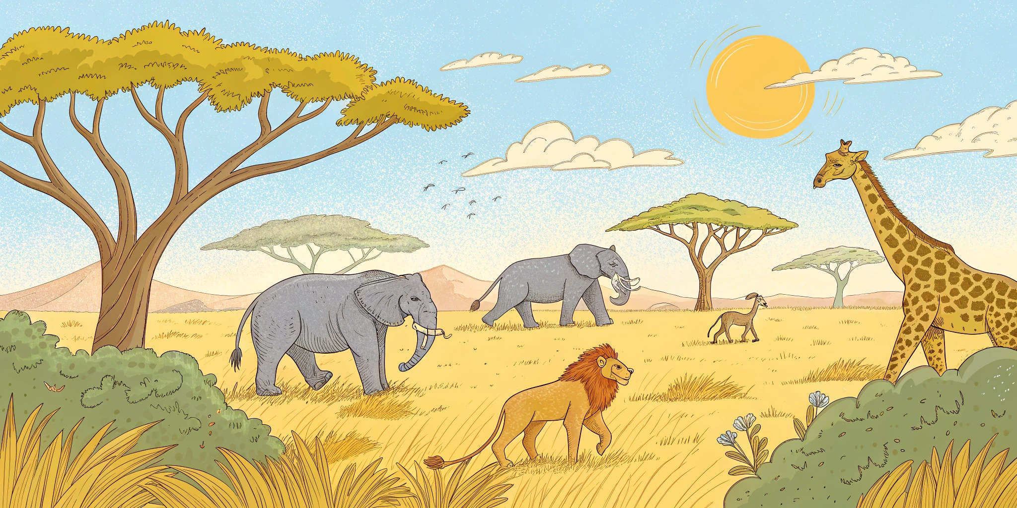 South African Safari Animal Coloring Pages Collection