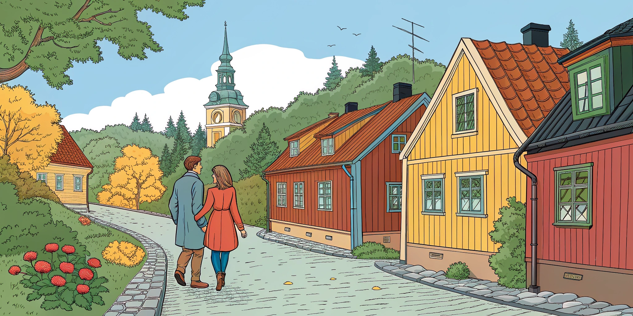 Travel Coloring Book Pages for Couples