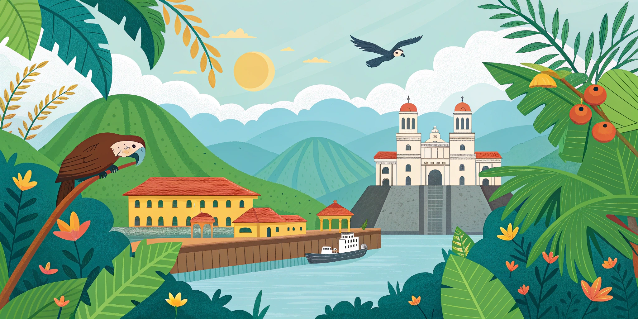 Panama Adventure Coloring Page Collection