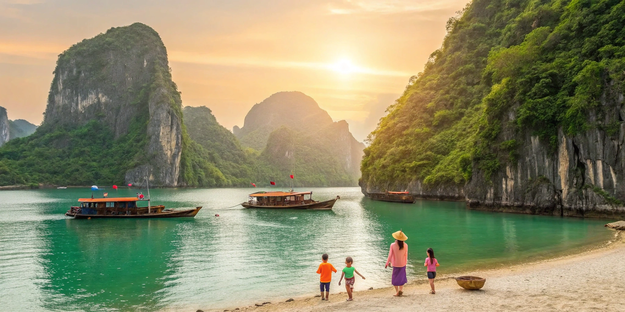 Vietnam Family Adventure Scenic Poster Set